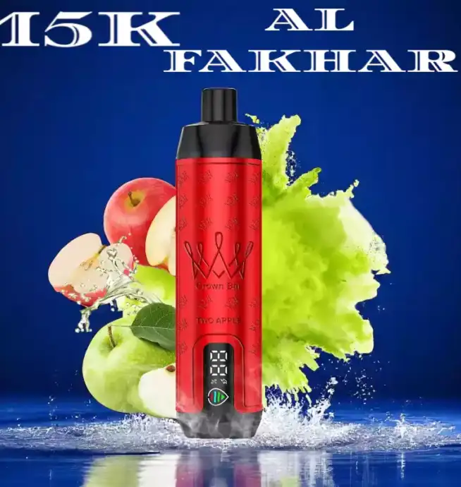 AL FAKHER 15000 Züge Einweg-Vape mit Erfrischen Sie Ihre Sinne mit ZWEI ÄPFEL Aromen
