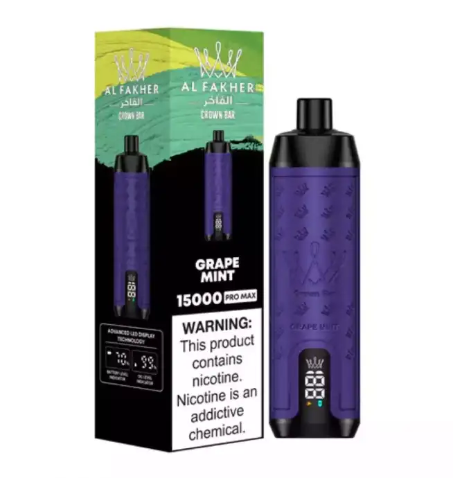 AL FAKHAR 15000 Züge GRAPE MINT Eiskalter Genuss