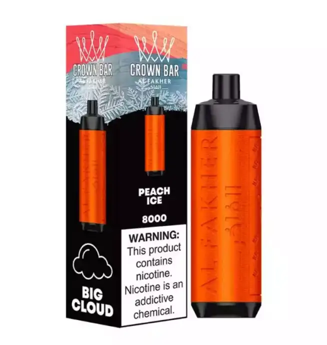 AL FAKHAR 8000 puffs disposable vape Juicy peach ice cream for a refreshing vapor experience