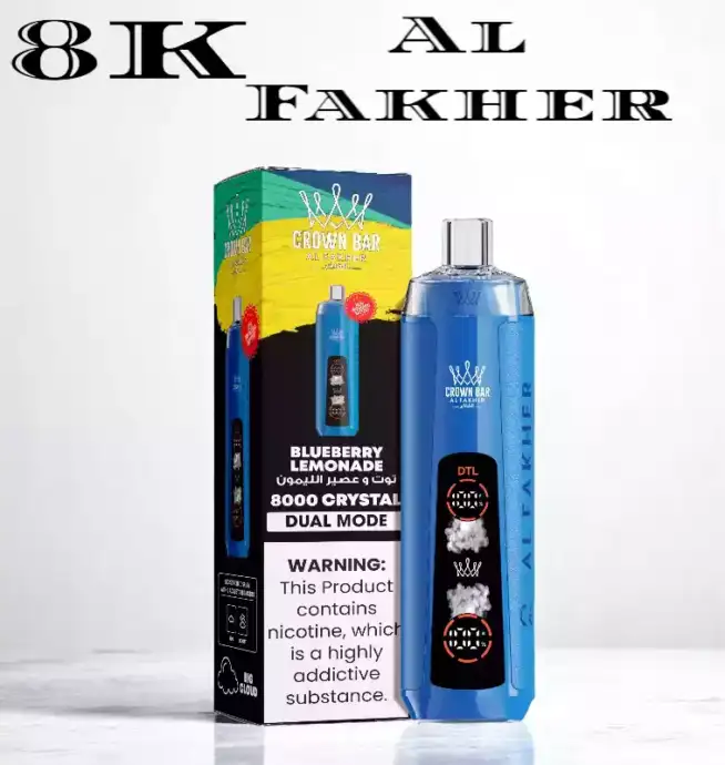 Al Fakher Crystal 8000 Züge Einweg-Vape 18ml E-Liquid 1200mAh Akku Dual Mesh Coil
