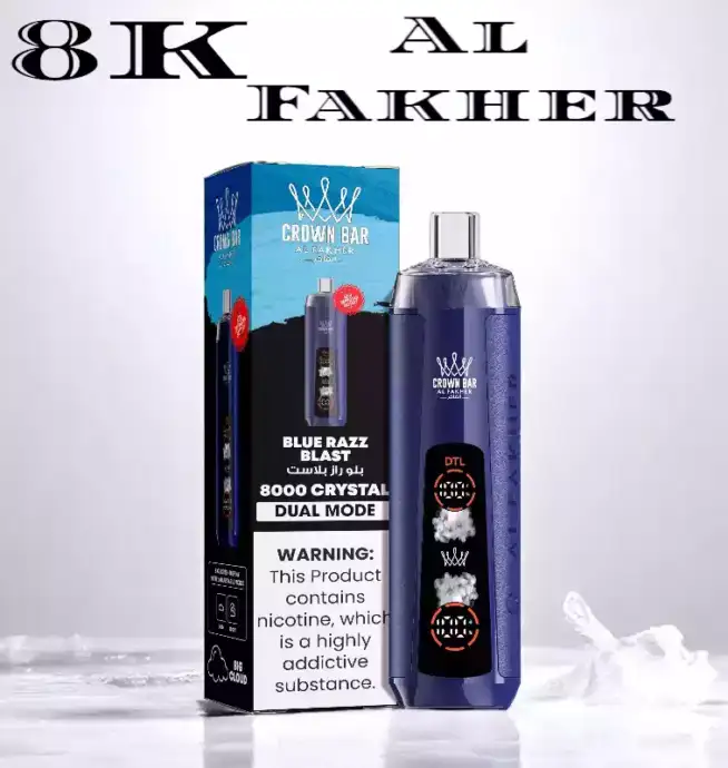 Al Fakher Crystal 8000 Züge Einweg-Vape 18ml E-Liquid 1200mAh Akku Dual Mesh Coil