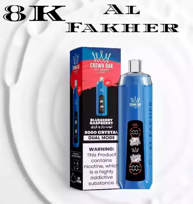 Al Fakher Crystal 8000 Züge Einweg-Vape 18ml E-Liquid 1200mAh Akku Dual Mesh Coil