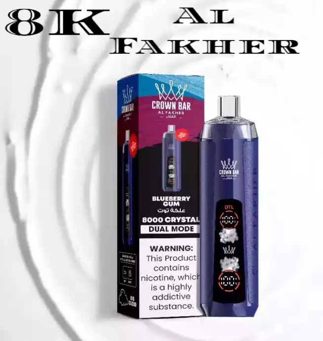 Al Fakher Crystal 8000 Züge Einweg-Vape 18ml E-Liquid 1200mAh Akku Dual Mesh Coil