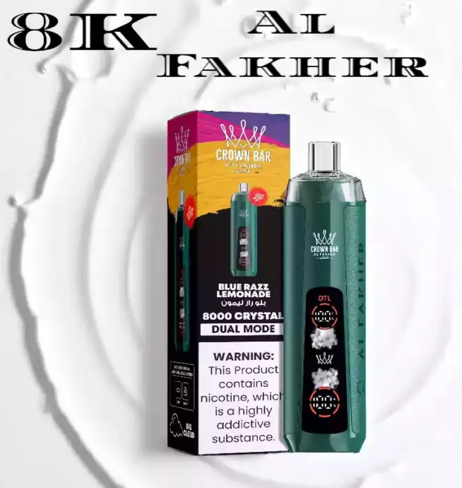 Al Fakher Crystal 8000 Züge Einweg-Vape 18ml E-Liquid 1200mAh Akku Dual Mesh Coil