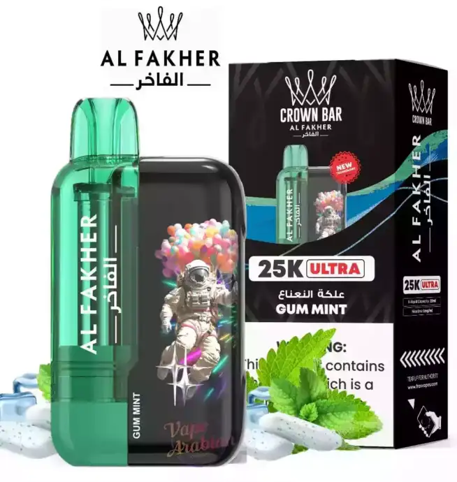 Al Fakher 25K Ultra 25000 Züge Einweg-Vape Erfrischender Gum Mint Geschmack