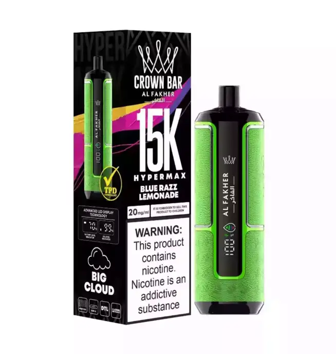 Al Fakher Crown Bar 15000 puff monouso vape 22 ml mesh coil tipo C