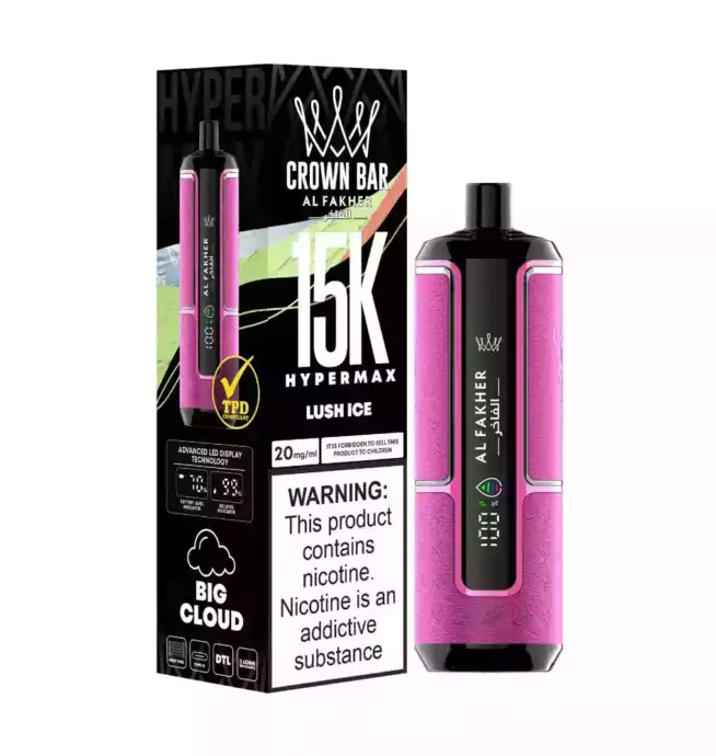 Al Fakher Crown Bar 15000 puff monouso vape 22 ml mesh coil tipo C
