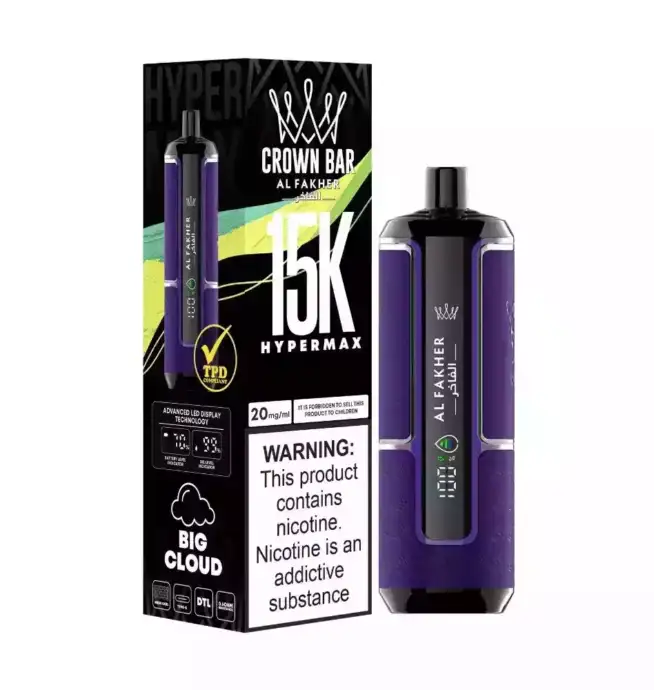 Al Fakher Crown Bar 15000 puff monouso vape 22 ml mesh coil tipo C