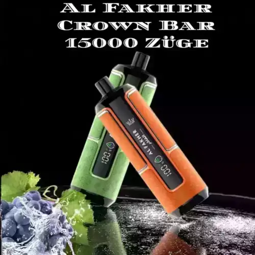 Al Fakher Crown Bar 15000 Züge Einweg Vape 22 ml Mesh Spule Typ C