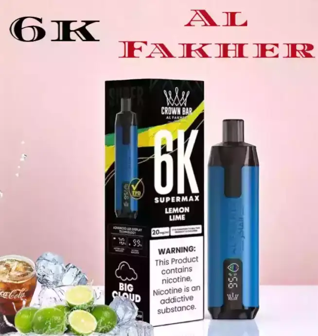 Al Fakher Supermax 6000 Züge Einweg-Vape 2 ml E-Liquid, wiederaufladbar Mesh-Coil