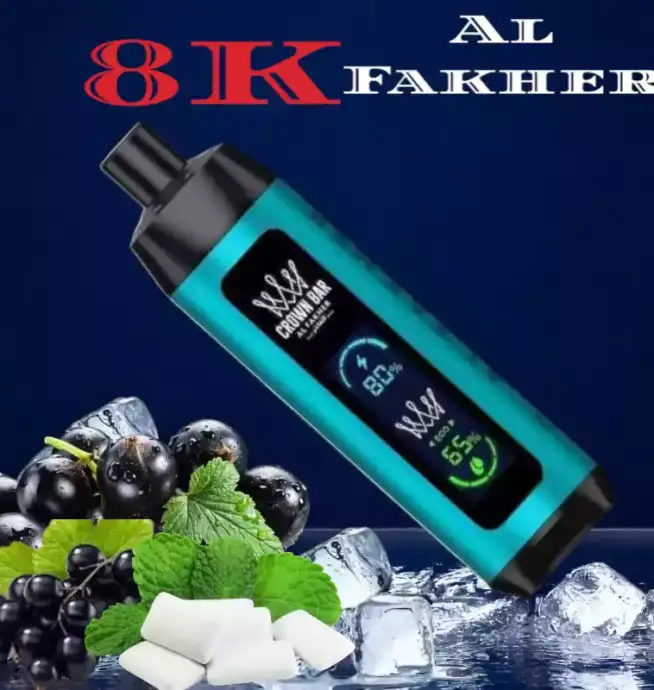 Al Fakher Crown Bar 8000 Züge – Black Currant Mint Frischekick