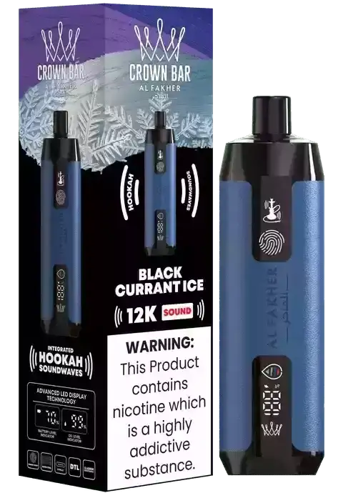 Al Fakher Crown Bar Peach 12000 Züge Sound Blackcurrant Ice – Bild 2