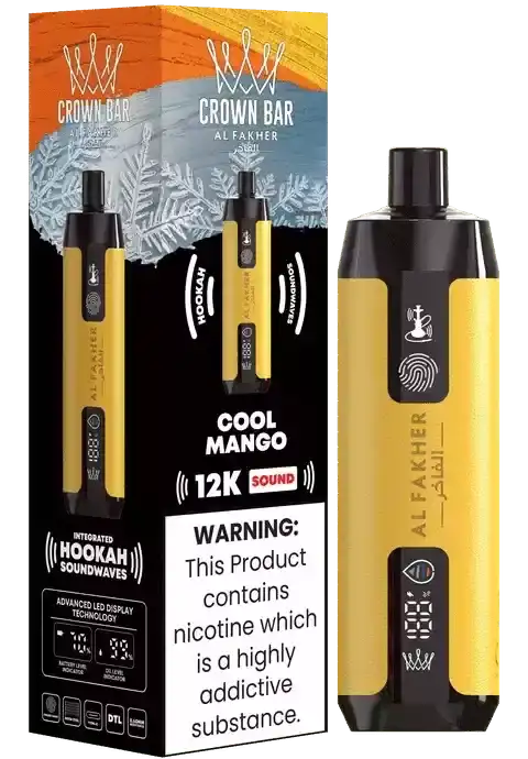 Al Fakher Crown Bar Peach 12000 Züge Sound COOL MANGO Geschmack