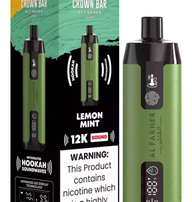 Al Fakher Crown Bar Peach 12000 Züge Sound LEMON MINT Geschmack