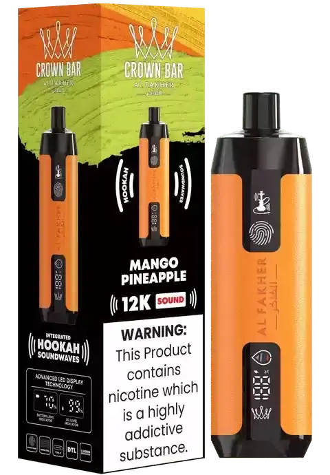 Al Fakher Crown Bar Peach 12000 Züge Sound Mango Pineapple Tropenfrische pur