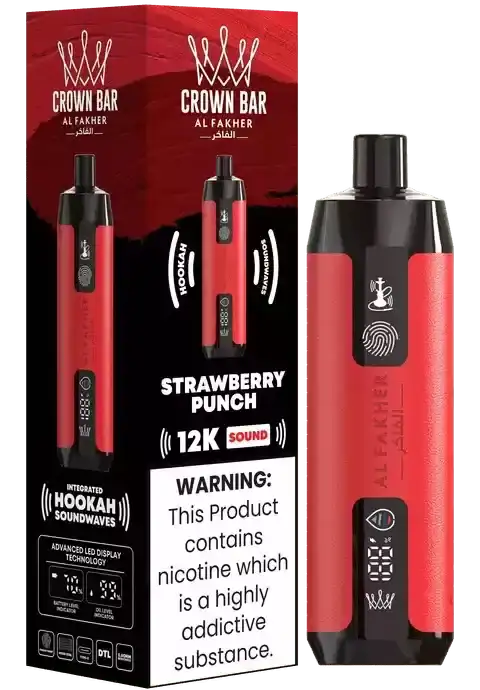 Al Fakher Crown Bar Peach 12000 Züge Sound – Strawberry Punch Geschmack