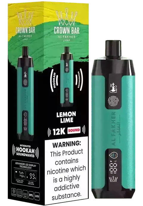 Al Fakher Crown Bar Peach 12000 Züge Sound LEMON LIME Geschmack